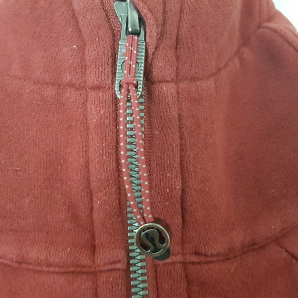 lululemon athletica Women's Hooded Zip Sweatshirt in Deep Red - Picture 10 of 12